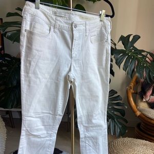 Pilcro and the Letterpress- Anthropologie - White crop capris - Stet - 30